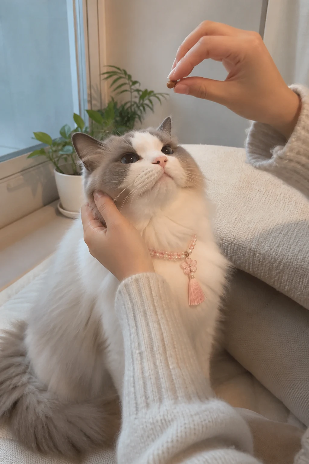 粉色珍珠流苏